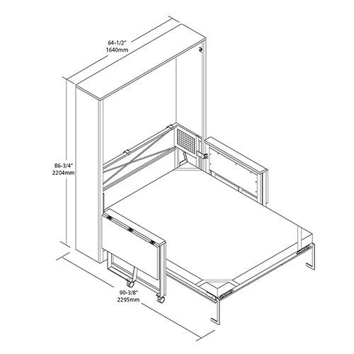 Alexa Queen Murphy Bed with Desk