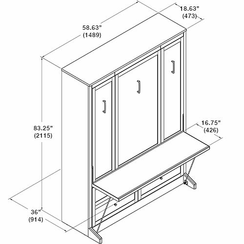 Azores Murphy Bed with Desk