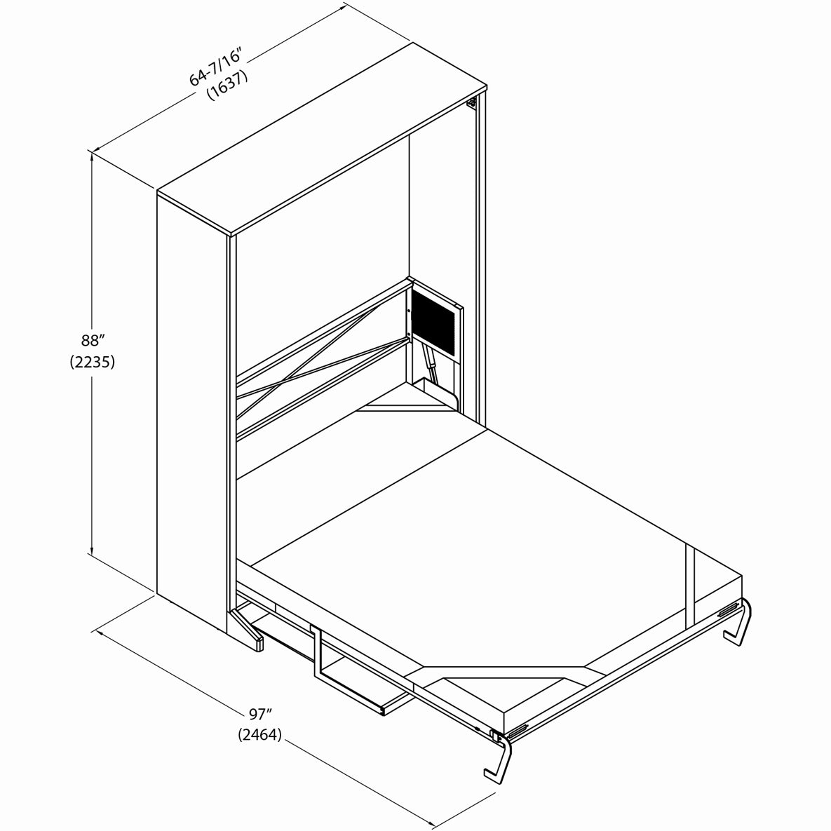 Azores Murphy Bed with Desk