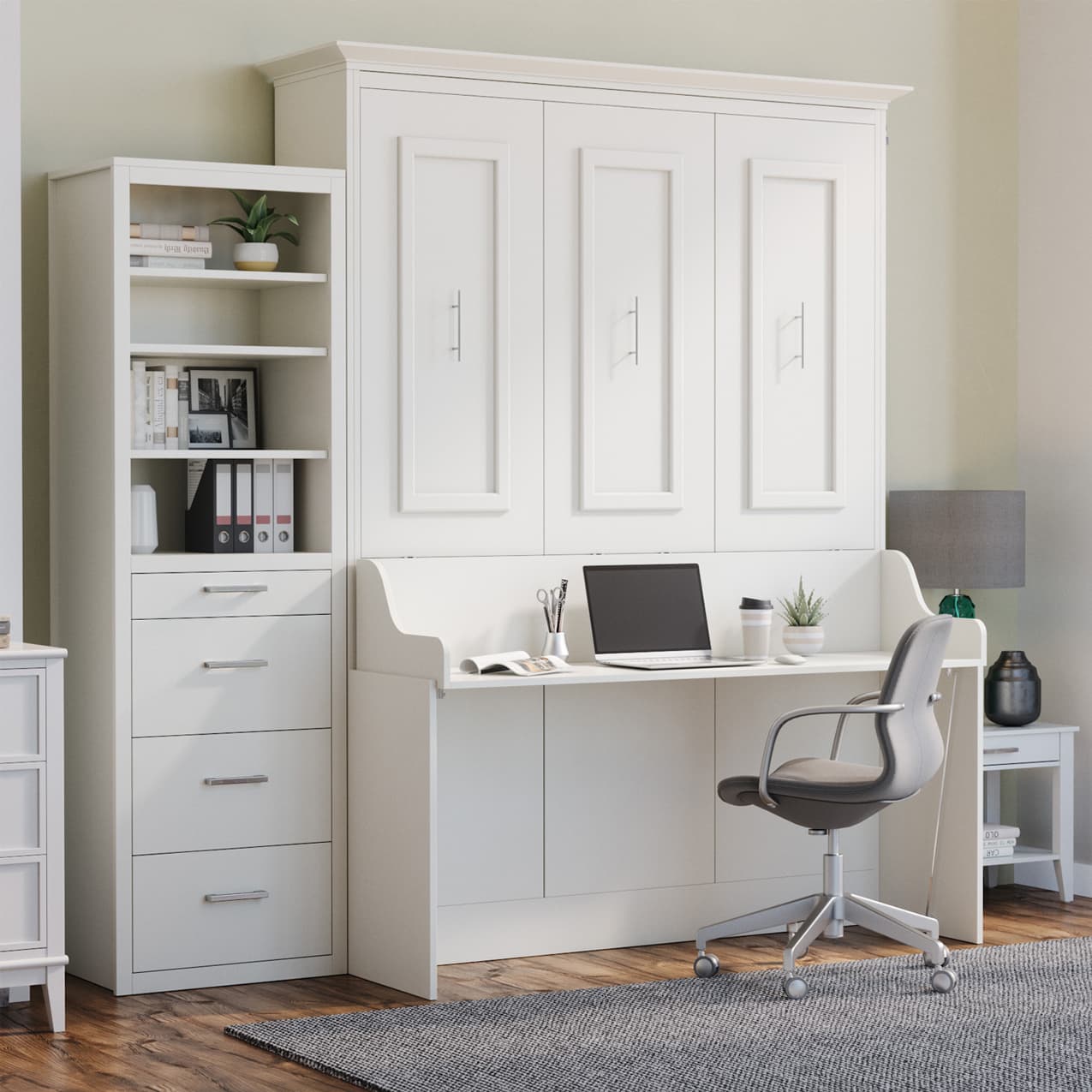 Alegra Murphy Bed w/ Desk and 1 Storage Cabinet Alegra Murphy Bed w/ Desk and 1 Storage Cabinet