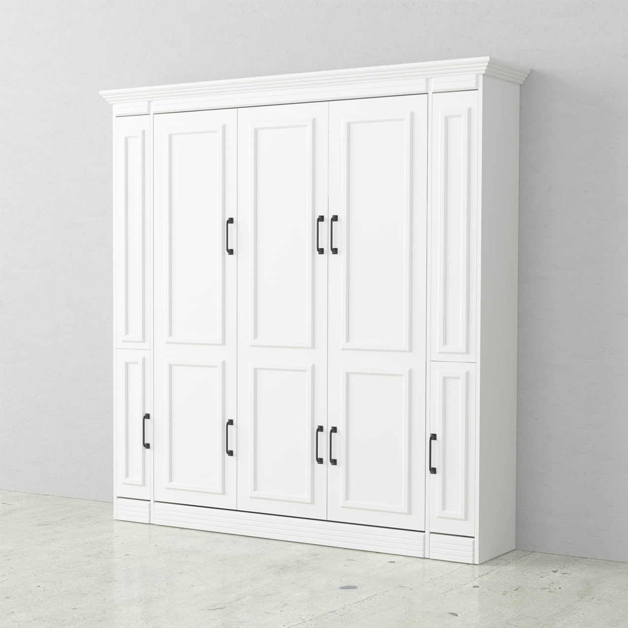 alegra queen murphy bed with integrated storage glass shelves pillow cabinet wire managment hidden hide away fold out pull down diy murphy bed kit wall cabinet