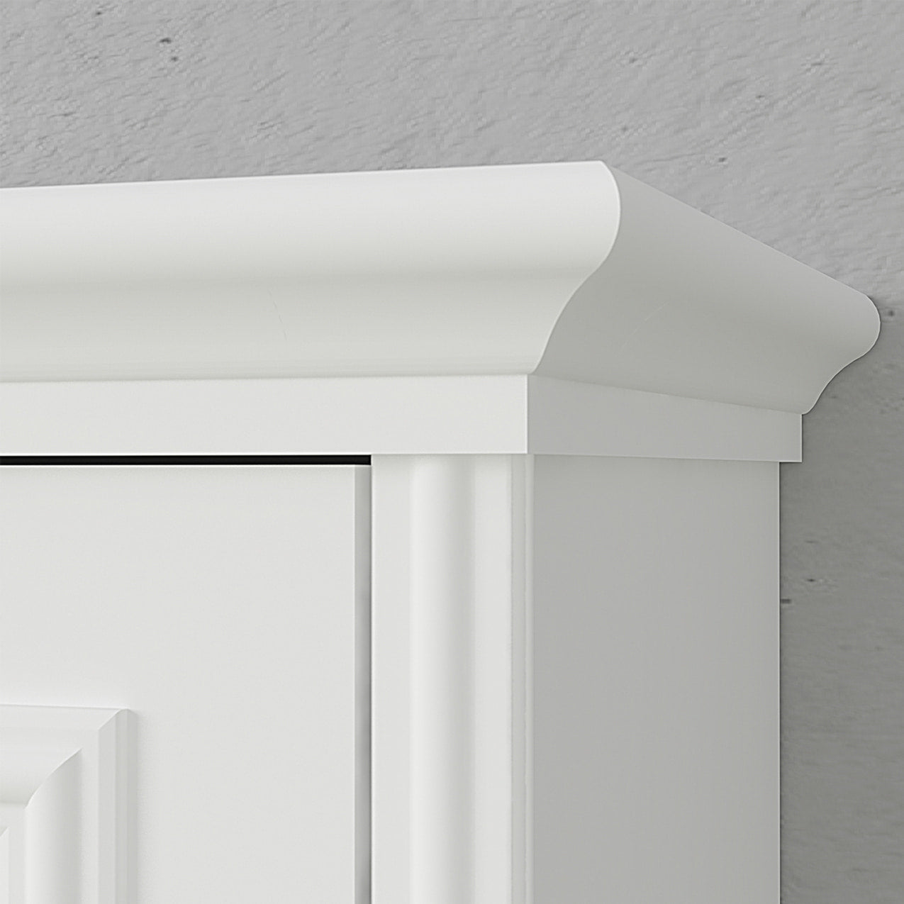 closeup of alegra queen murphy bed cabinet molding solid wood trim wall bed cabinet diy murphy bed kit