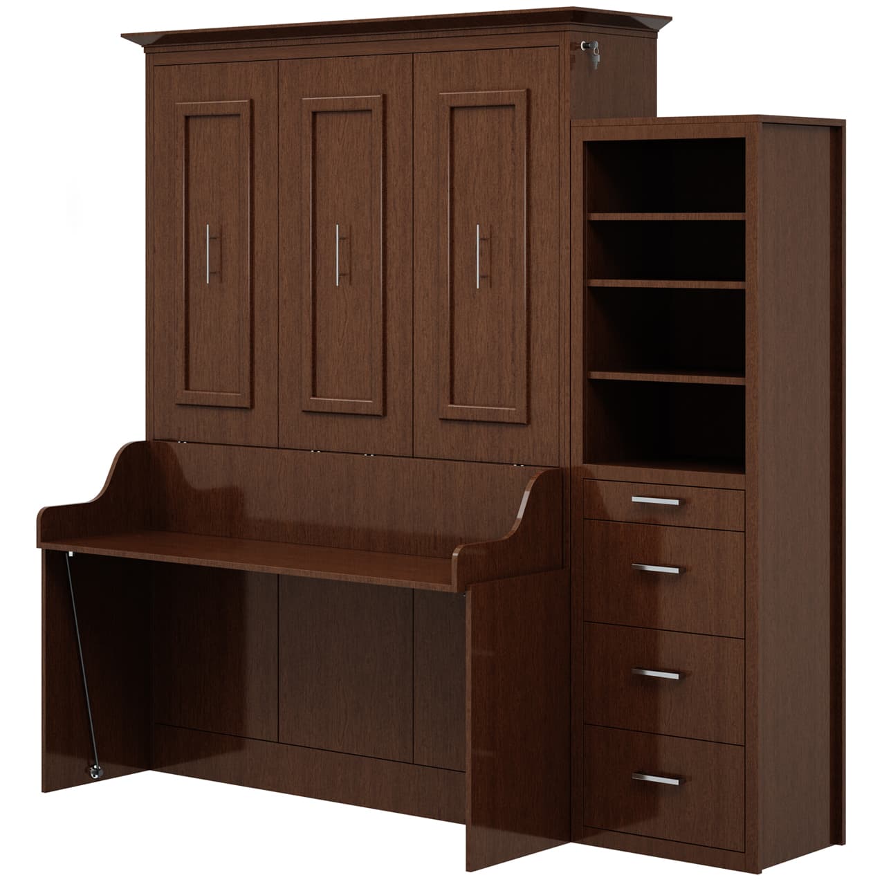 Coventry Full queen double murphy bed with desk and storage cabinet pull down fold out hidden hideaway foldable wall bed cabinet diy murphy bed kit office bed murphy desk bed combo shelves drawers pullout nightstand