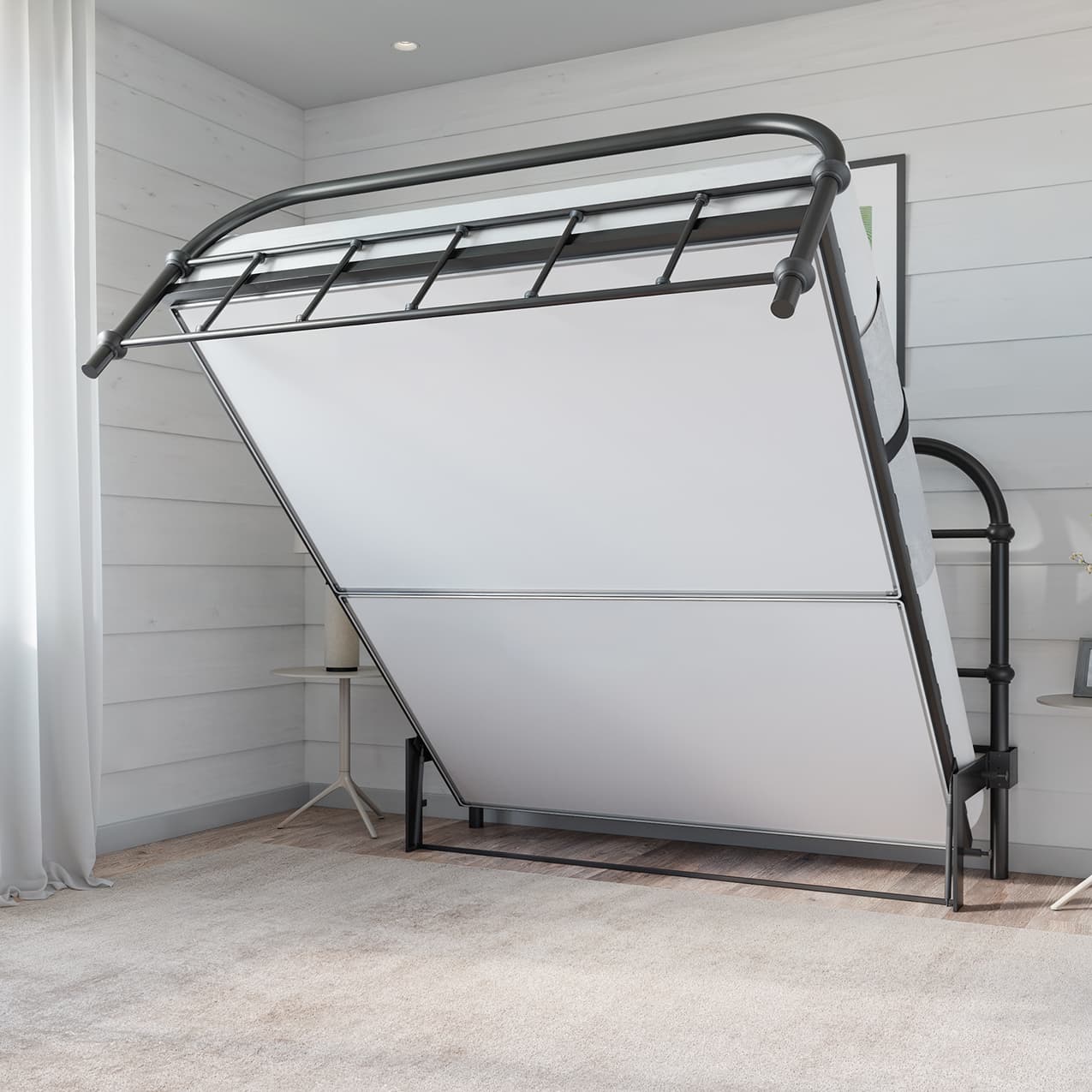 bed frame with headboard footboard lift bed storage lift up bedroom furniture risers space-saving black metal