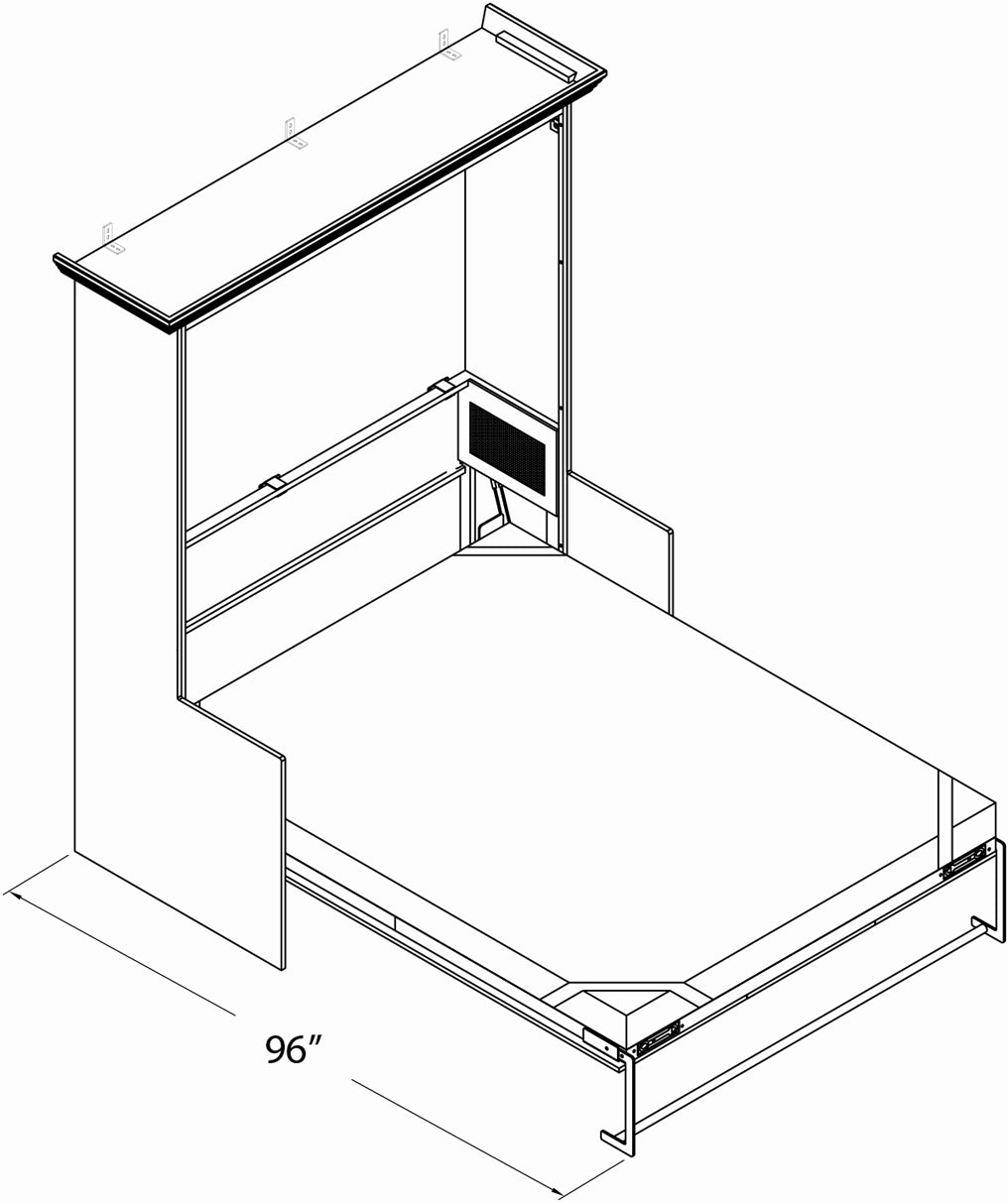 Aegis Queen Murphy Bed with Desk