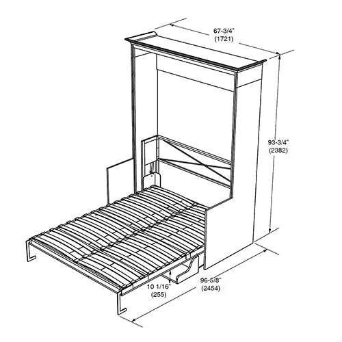 Lit escamotable avec bureau Alegra