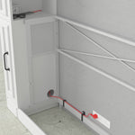 alegra queen murphy bed with integrated storage wire managment system steel frame pillow storage hidden hide away hide-a-way diy murphy bed kit fold out pull down wall bed cabinet