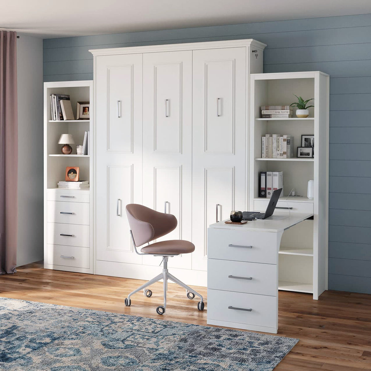 Alegra Queen Murphy Bed with 2 Storage Cabinets