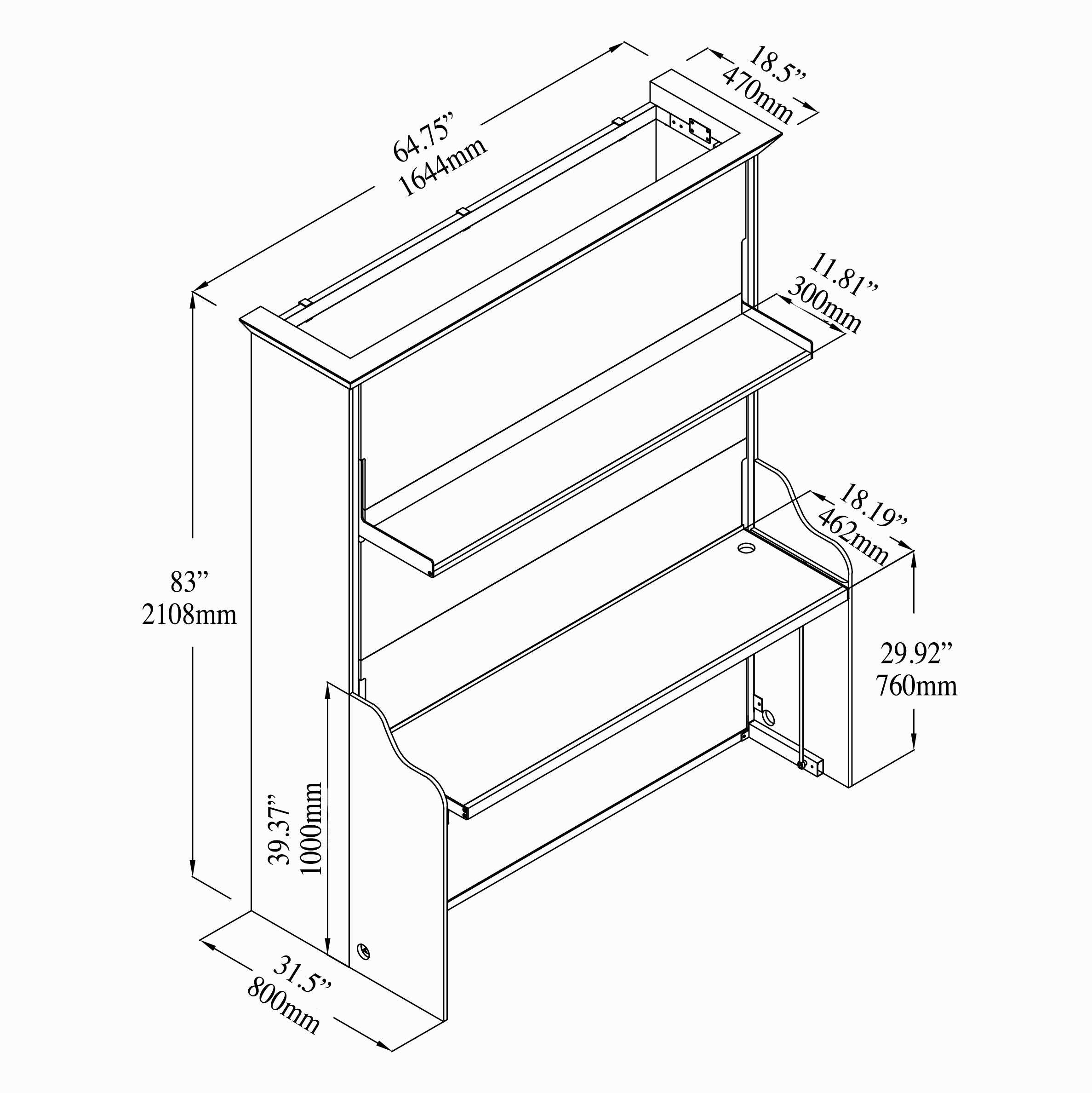 Aria Murphy Bed with Desk