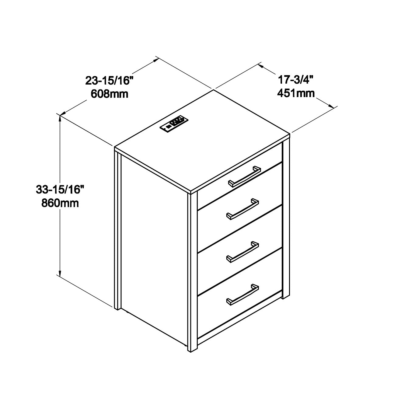 Alegra Full Murphy Bed - Horizontal - with 1 Side Table