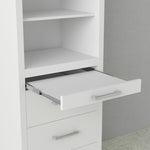alegra queen murphy bed with 2 storage cabinets pull out nightstand customizable storage adjustable shelves hanging bar for clothes