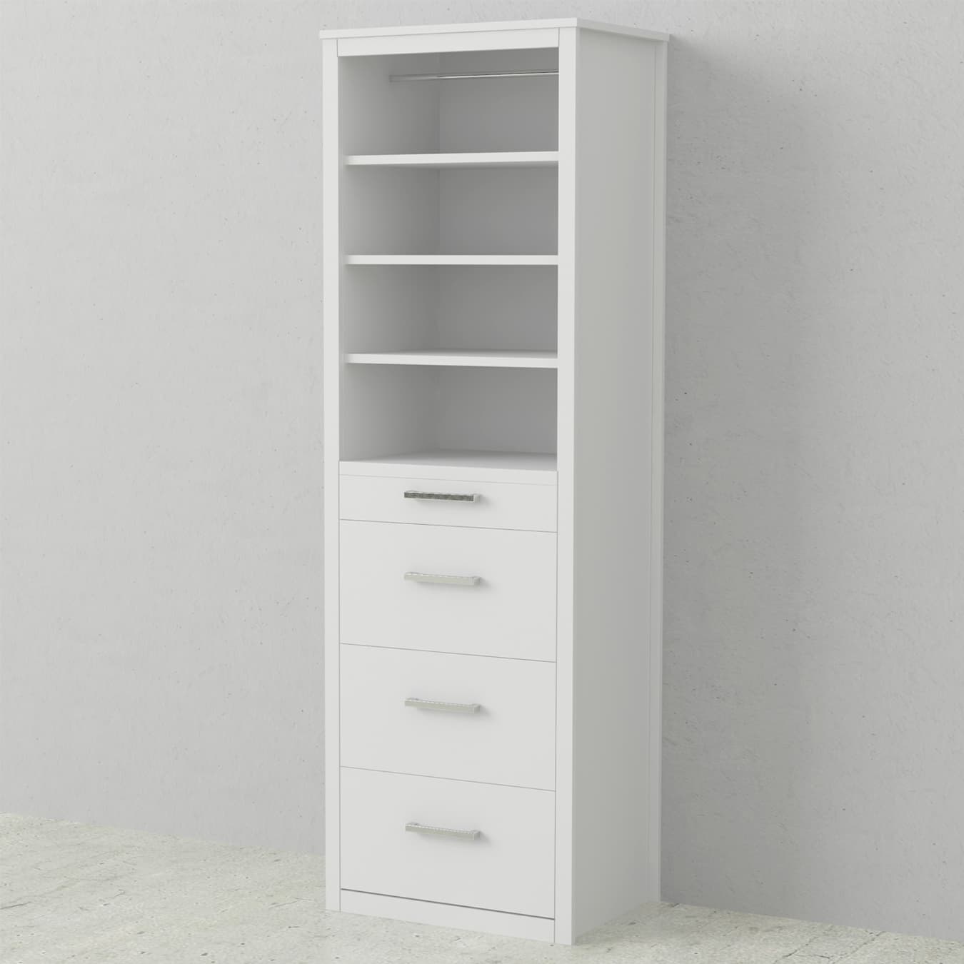 storage cabinet with adjustable shelves pullout nightstand and drawers bar for hanging clothes customizable storage
