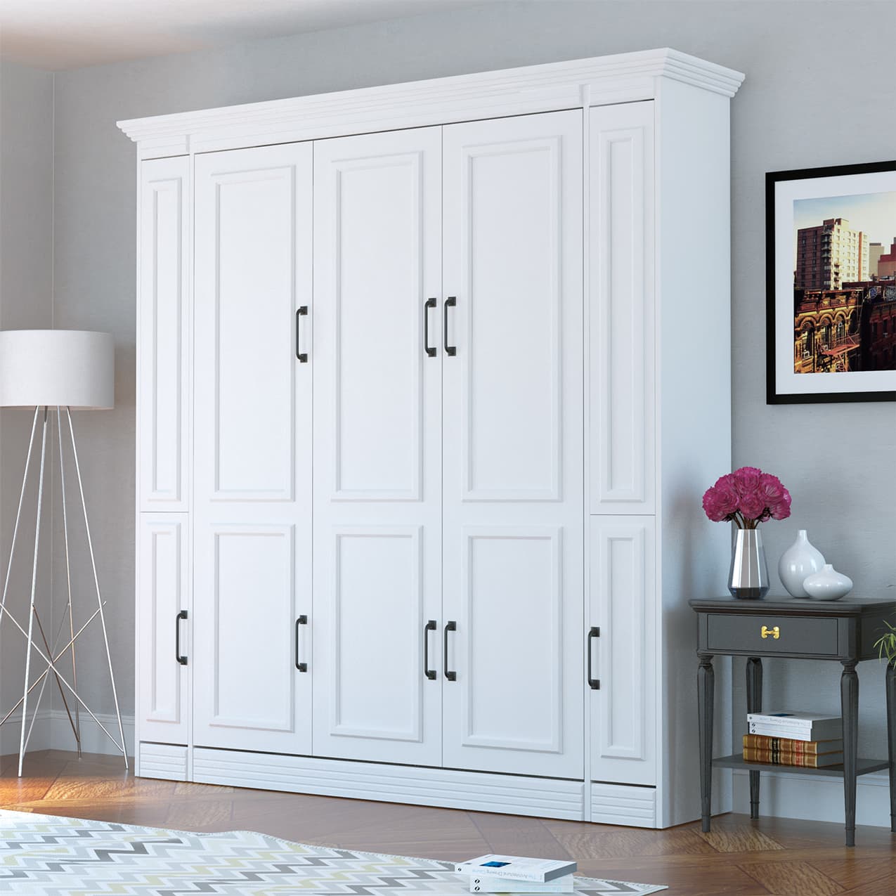 Alegra Queen Murphy Bed with Integrated Storage