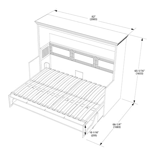 Chamberlin Murphy Bed with Desk - Horizontal