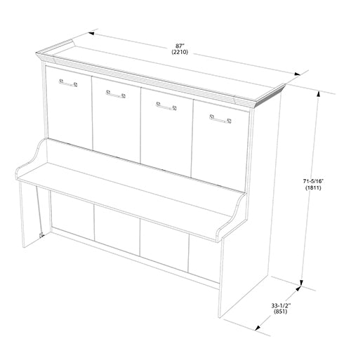 Chamberlin Murphy Bed with Desk - Horizontal