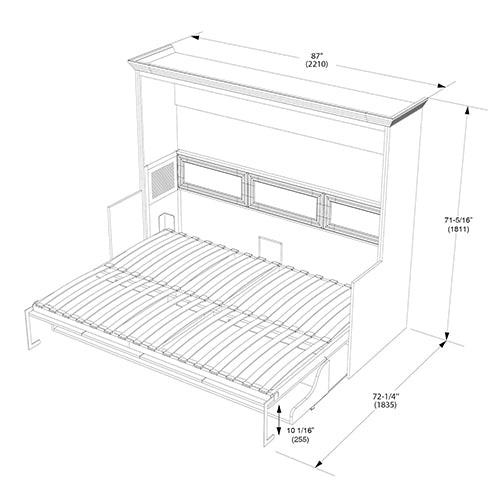 Chamberlin Murphy Bed with Desk - Horizontal