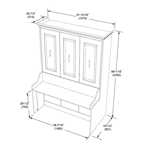 Lit escamotable Coventry avec bureau