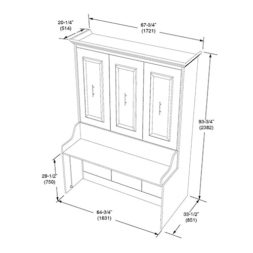 Lit escamotable Coventry avec bureau