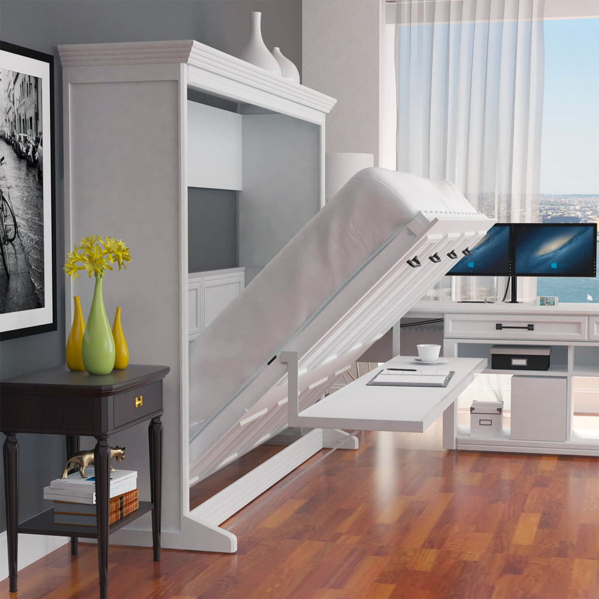 Shop Space-Saving Adonis Office Pro Queen Murphy Bed with Desk| Xtraroom