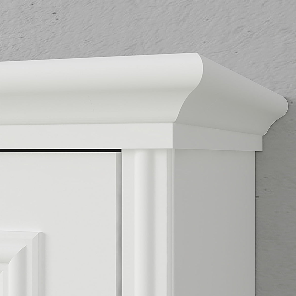 close up of the alegra full horizontal murphy bed top molding diy murphy bed kit hidden hide away fold down pull out guest bed consol