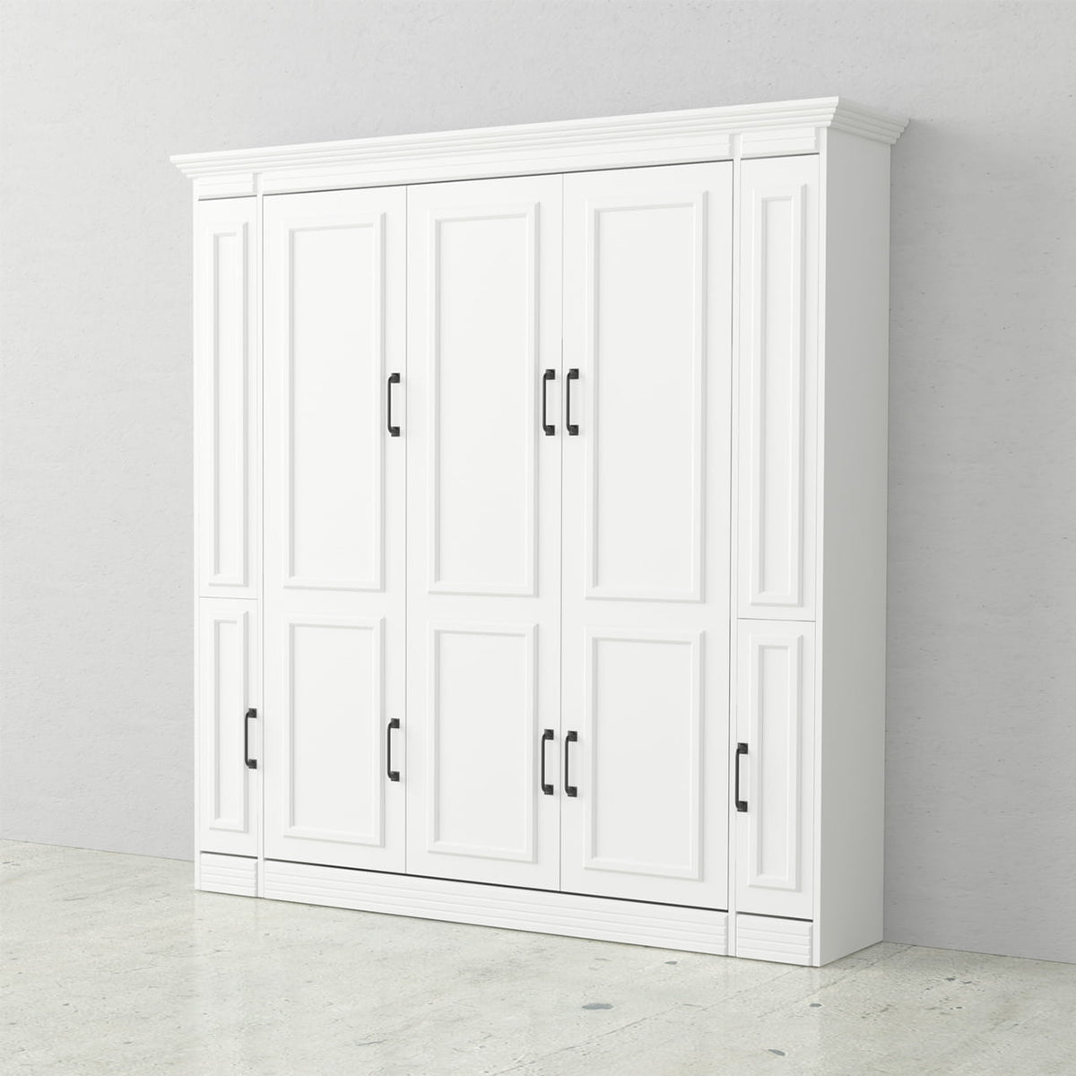 alegra queen murphy bed with integrated storage glass shelves pillow cabinet wire managment hidden hide away fold out pull down diy murphy bed kit wall cabinet