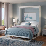 Murphy bed with desk and shelf, lit escamotable avec un bureau space saving furniture queen full size