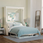 Murphy bed with desk and shelf, lit escamotable avec un bureau space saving furniture queen full size