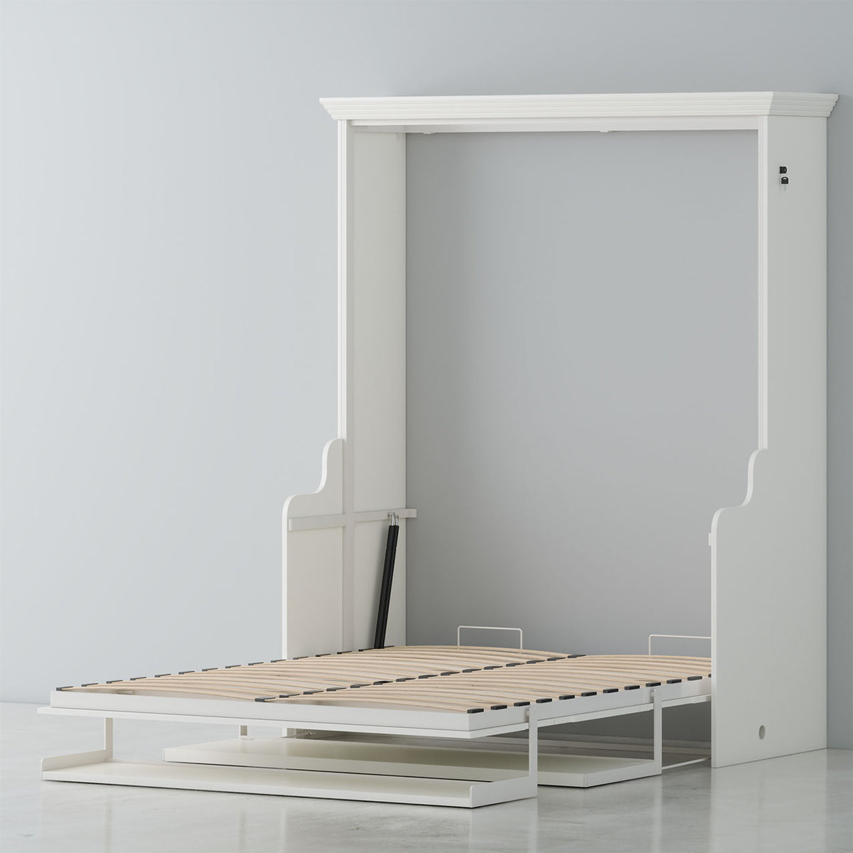 Murphy bed with desk and shelf, lit escamotable avec un bureau space saving furniture queen full size