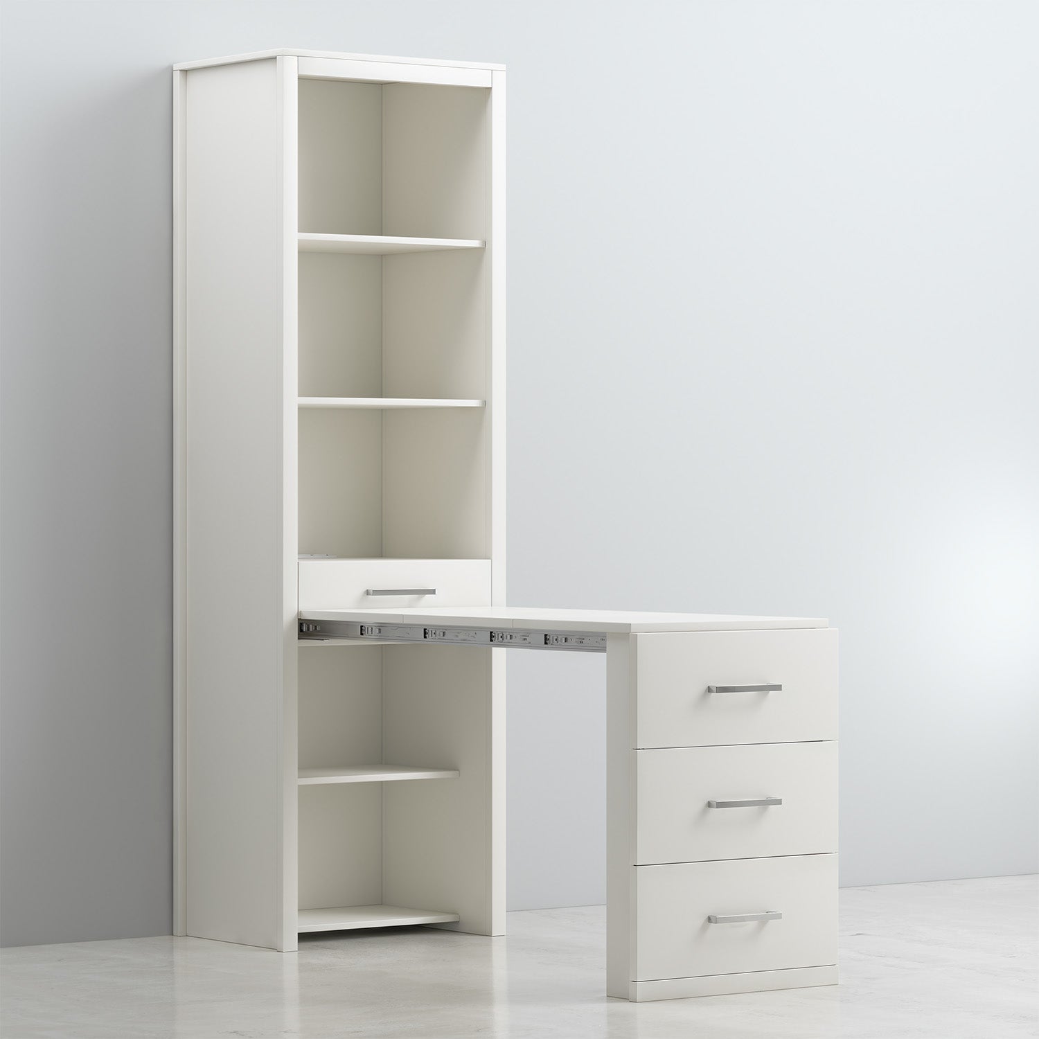 Alegra Queen Murphy Bed with 1 Storage Cabinet