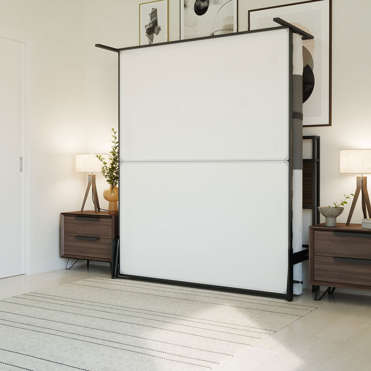 bed frame shelf headboard footboard walnut charger charging station panel mahogany black brown bedroom furniture