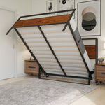 bed frame shelf headboard footboard walnut charger charging station panel mahogany black brown bedroom furniture