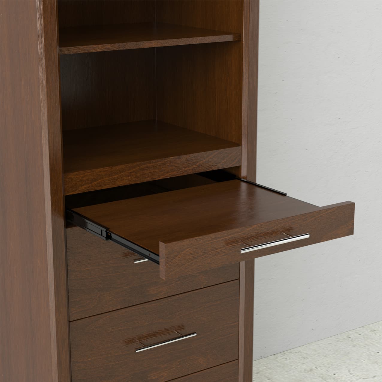 coventry storage cabinet with drawers pullout nightstand and adjustable shelves or haning bar for clothes customizable storage