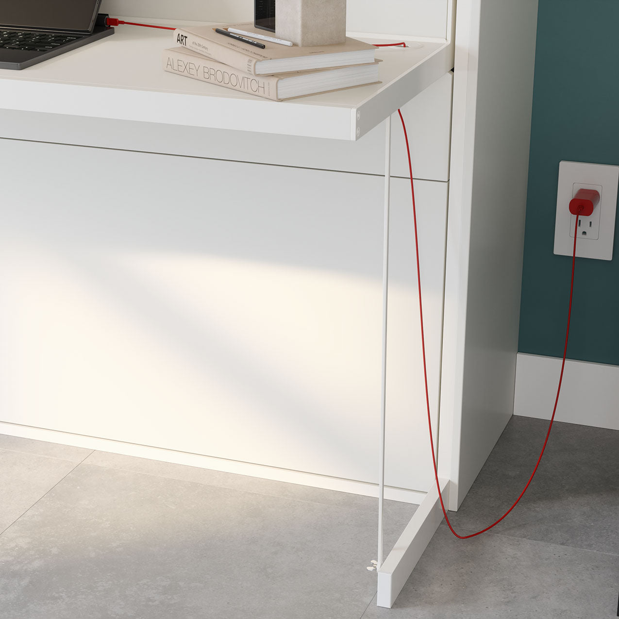 Lit escamotable Adara avec bureau - Grand