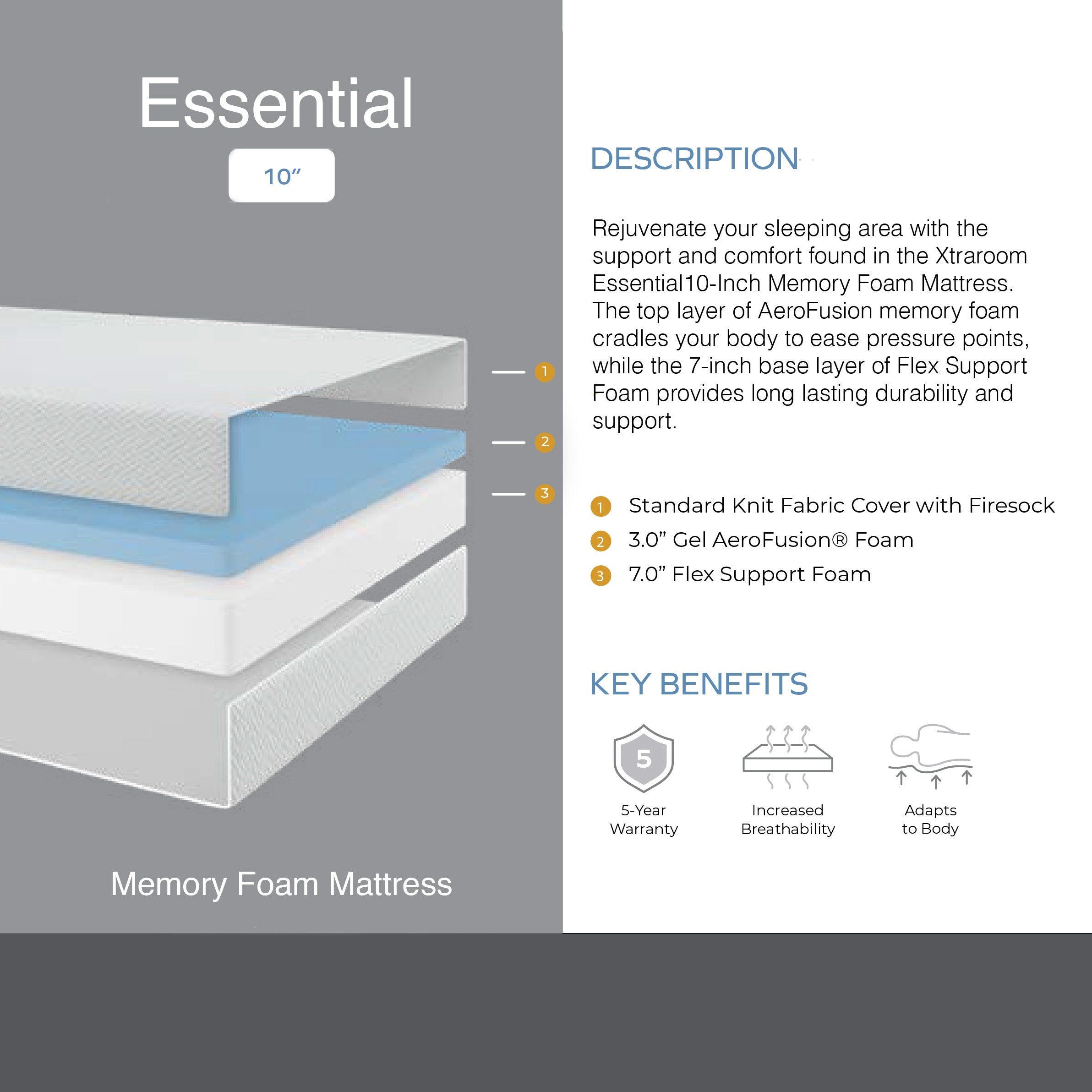 Essential 10" Mattress